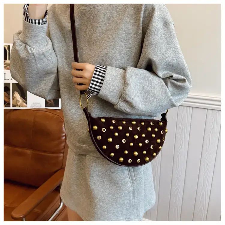 Black Rivet Crossbody Bag for Women — feature 17