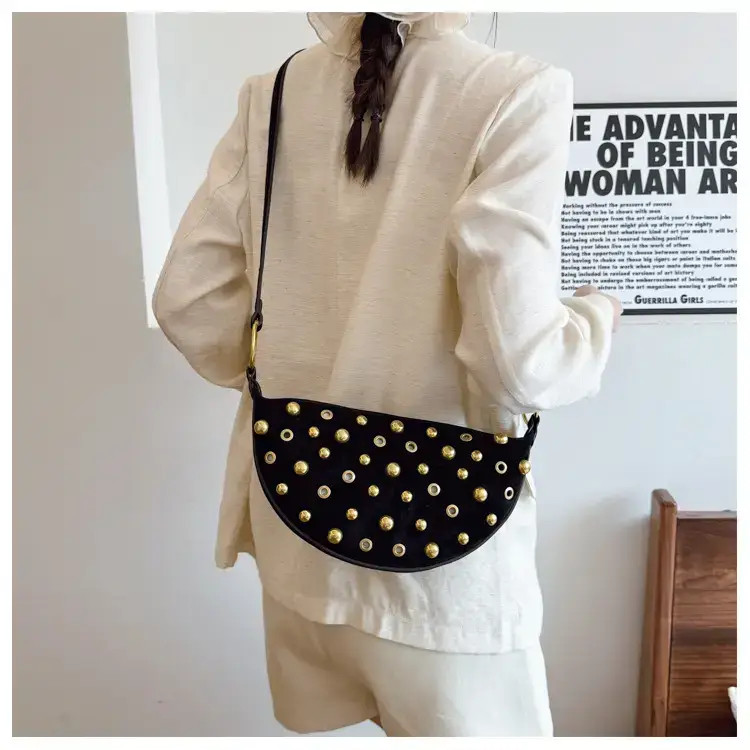 Black Rivet Crossbody Bag for Women — feature 19