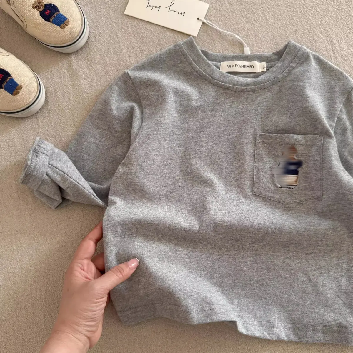 Japanese Style Bear Print Long Sleeve T-Shirt for Boys 2025 - Image 3