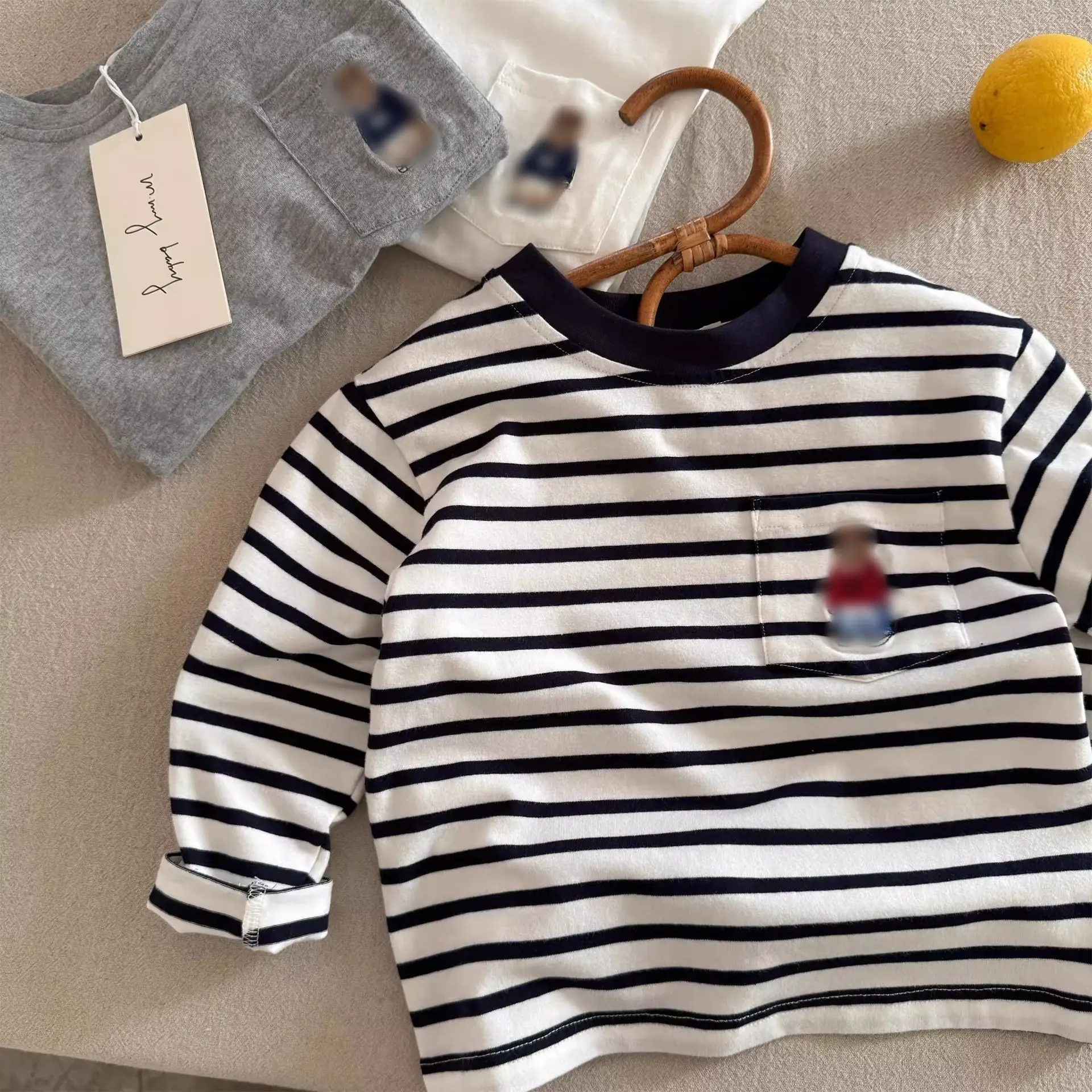 Japanese Style Bear Print Long Sleeve T-Shirt for Boys 2025 — feature 19