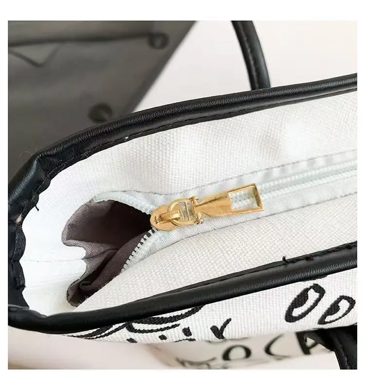 Fashionable Graffiti Shoulder Bag with Cute Bear Design — feature 24