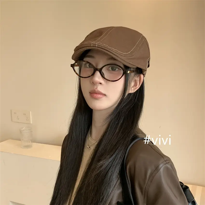 Women Denim Cap Retro Duckbill Back - Image 2