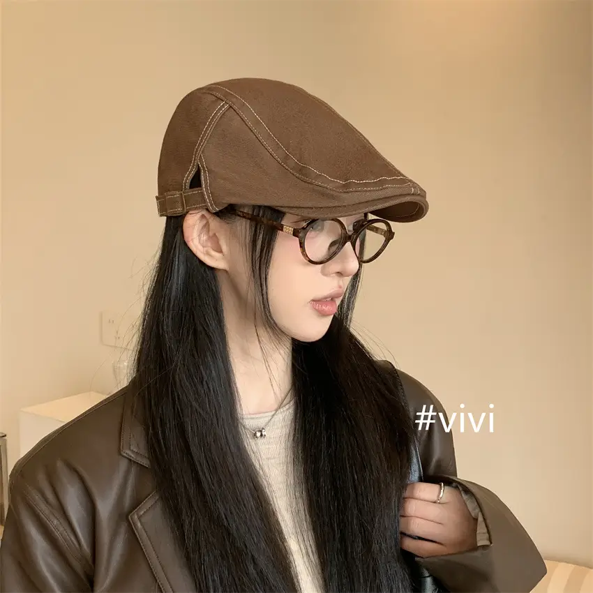 Women Denim Cap Retro Duckbill Back - Image 4