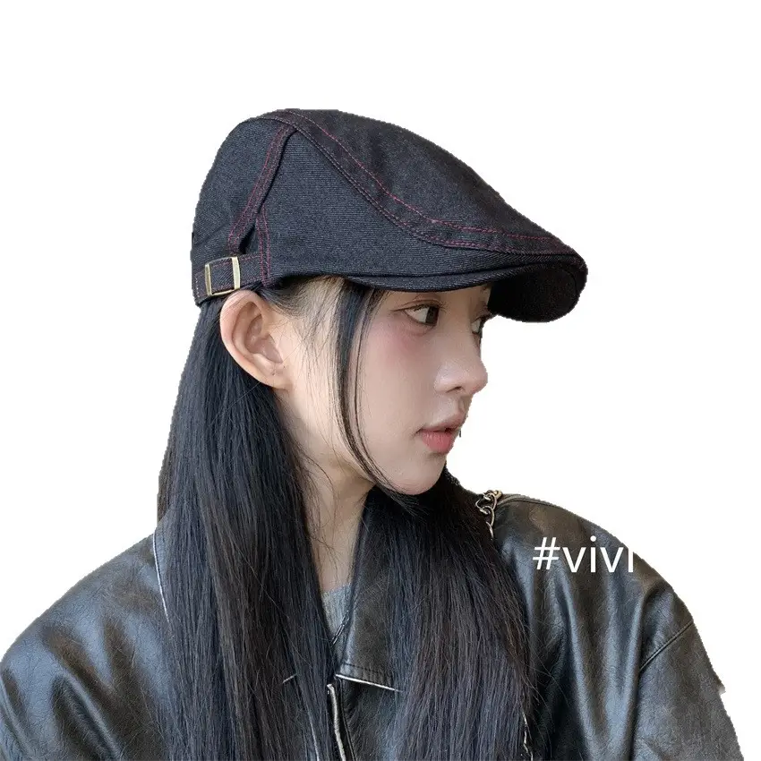Women Denim Cap Retro Duckbill Back - Image 5