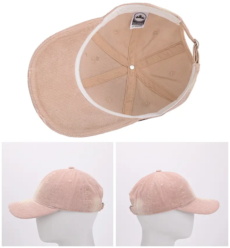 New Corduroy Baseball Cap Beige Men Women — feature 13