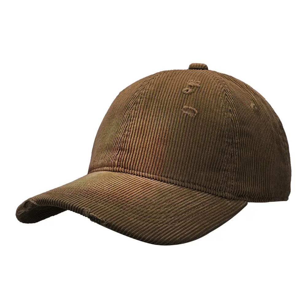 New Corduroy Baseball Cap Beige Men Women - Image 4