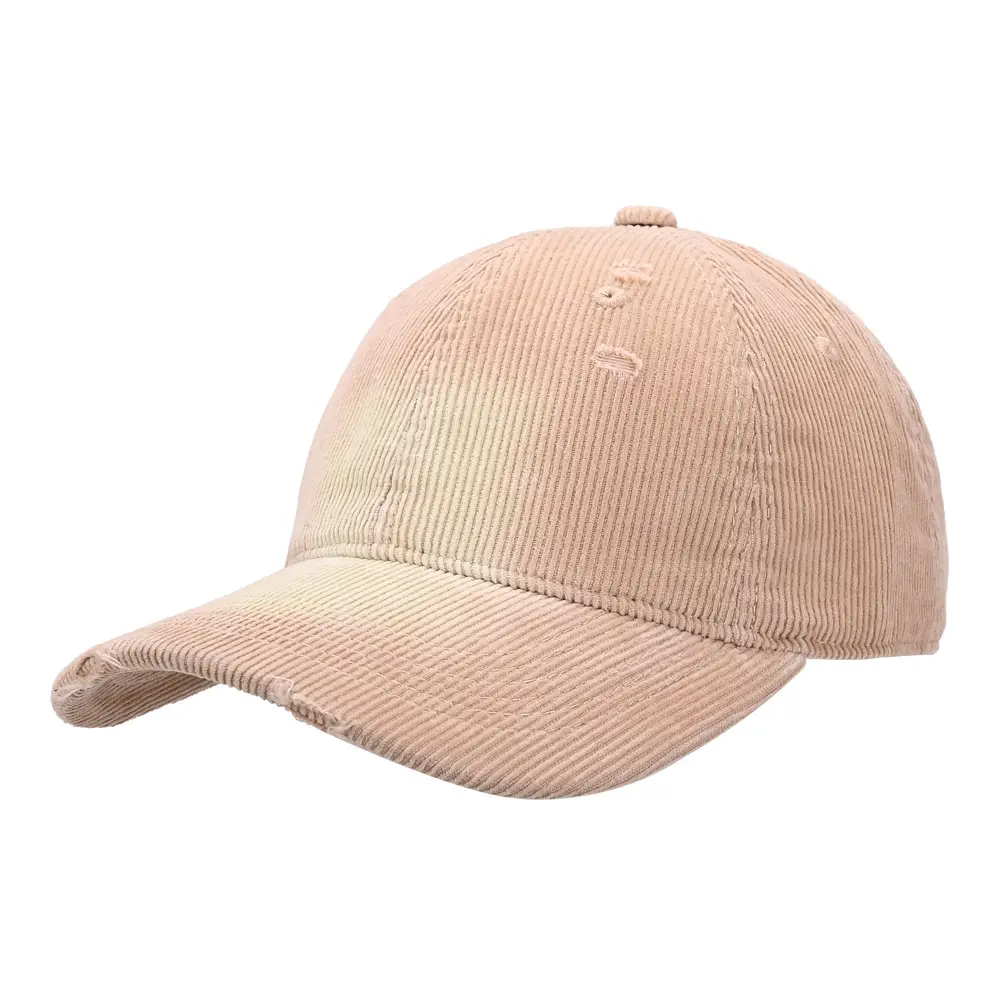 New Corduroy Baseball Cap Beige Men Women - Image 8