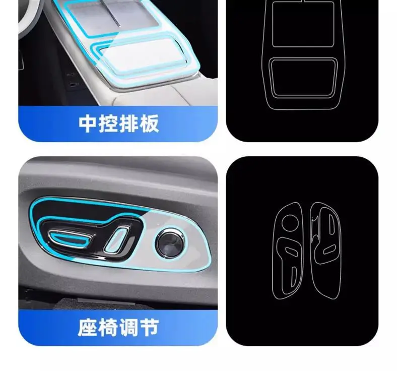 Aion Hyper Gt/Et Interior Protective Film Central Control Film Instrument Navigation Screen Tempered Film Modification Parts — feature 11