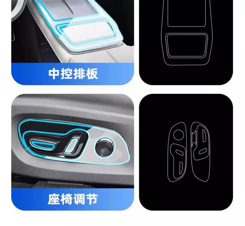 Aion Hyper Gt/Et Interior Protective Film Central Control Film Instrument Navigation Screen Tempered Film Modification Parts — feature 14