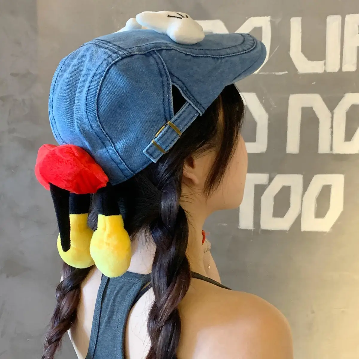 2025 Cute Mickey Butt Denim Hat for Women - Image 4