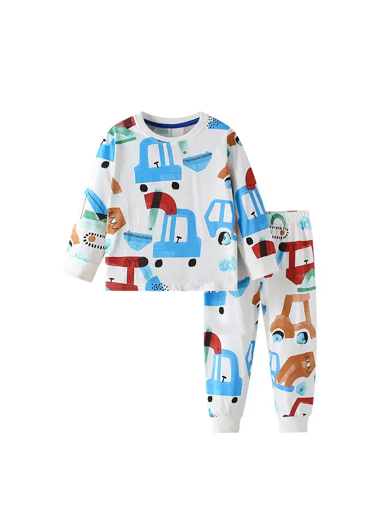 Malwee Boys Green Printed Cotton Set Autumn - Image 7
