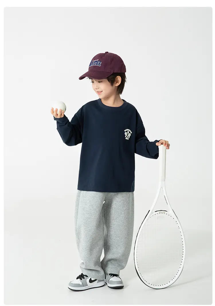 Haima Kids Long Sleeve T-Shirt White Green Blue 3 Colors — feature 17