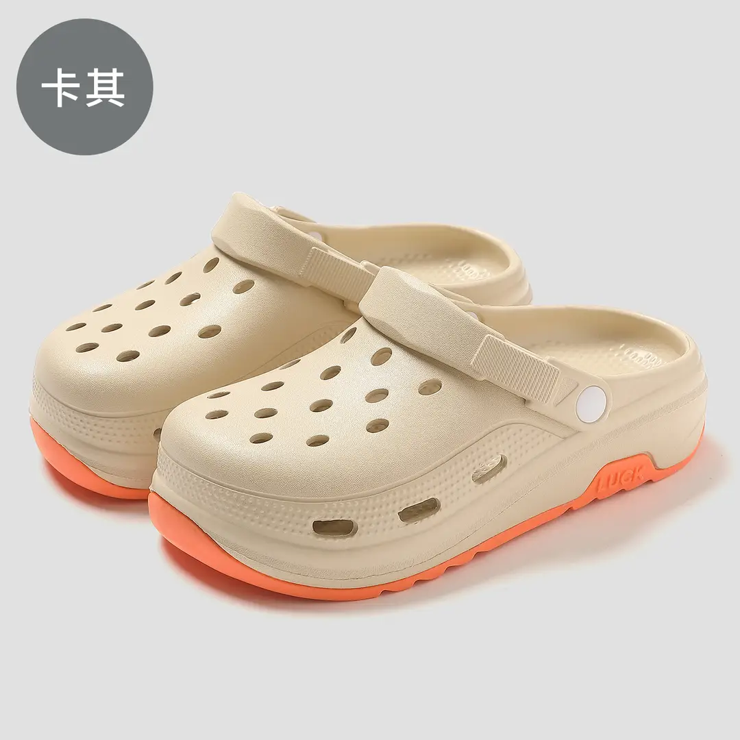 Summer Clogs for Women, Non-Slip Outer Wear, Thick-Soled Toe-Cap Sandals, Home Breathable Eva Sandals for Men - Image 2