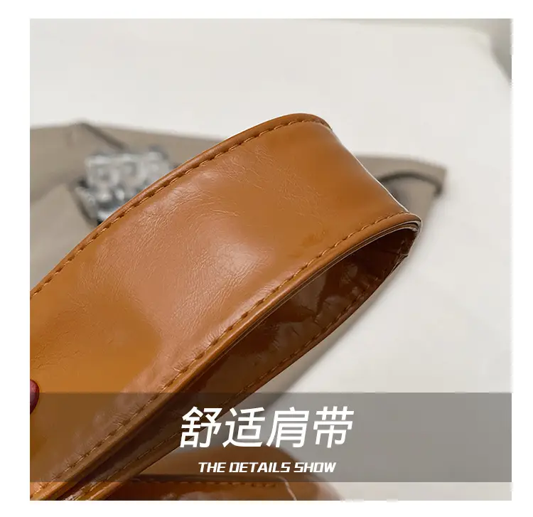 Retro Chic Shoulder Bag Brown Leather Large Capacity — feature 8