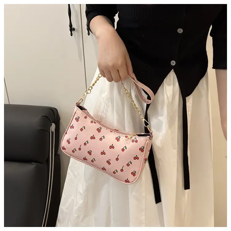 Pink Printed Chain Bag for Women 2025 Summer — feature 12