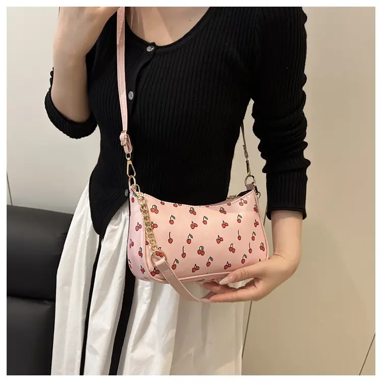 Pink Printed Chain Bag for Women 2025 Summer — feature 15