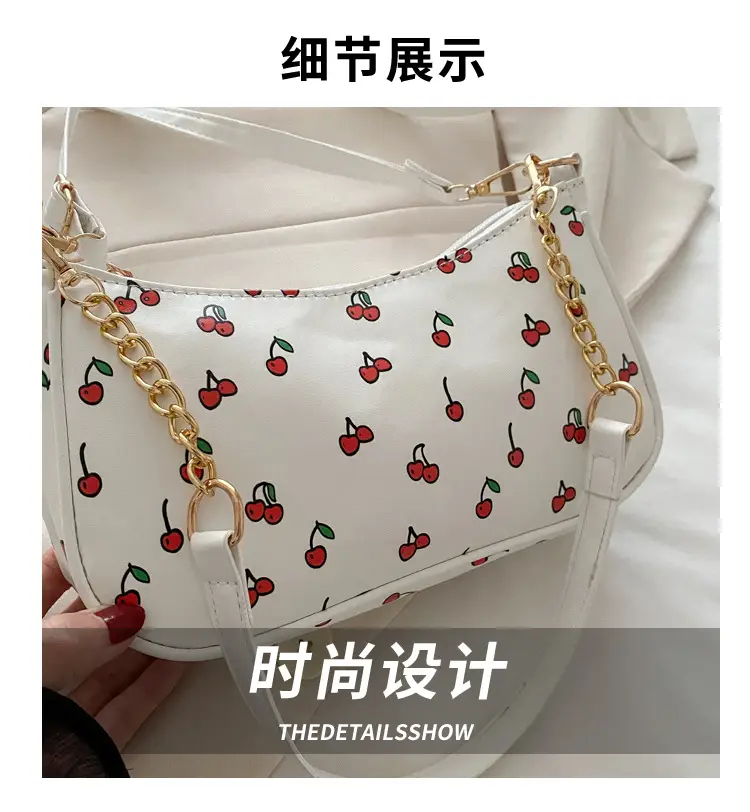 Pink Printed Chain Bag for Women 2025 Summer — feature 2