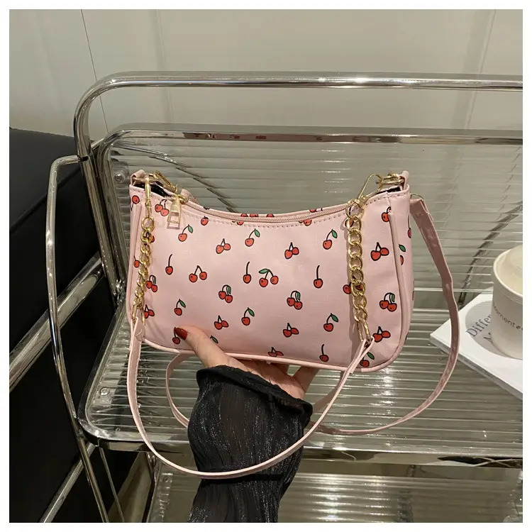 Pink Printed Chain Bag for Women 2025 Summer — feature 23