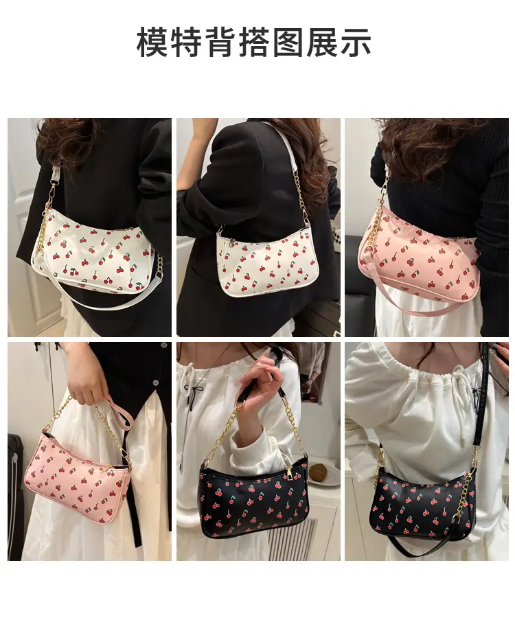Pink Printed Chain Bag for Women 2025 Summer — feature 7