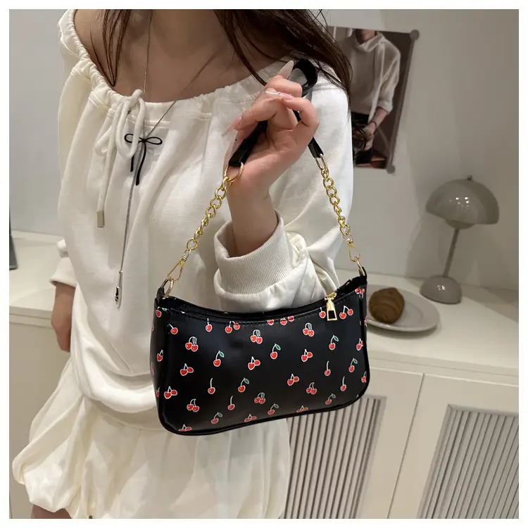 Pink Printed Chain Bag for Women 2025 Summer — feature 9