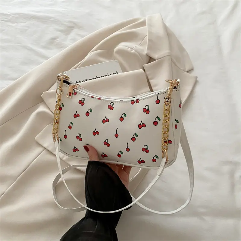 Pink Printed Chain Bag for Women 2025 Summer - Image 2