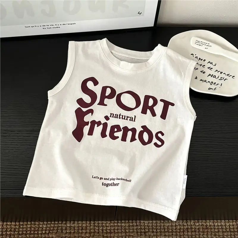 Kids Sporty Blue Sleeveless Vest Small Medium - Image 6