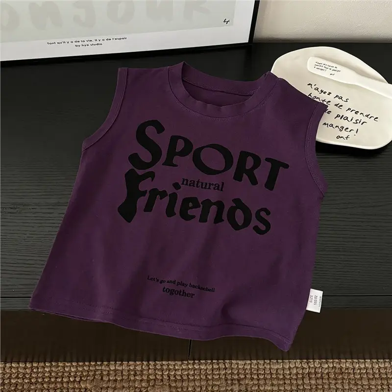 Kids Sporty Blue Sleeveless Vest Small Medium - Image 7