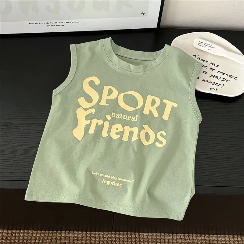 Kids Sporty Blue Sleeveless Vest Small Medium - Image 8