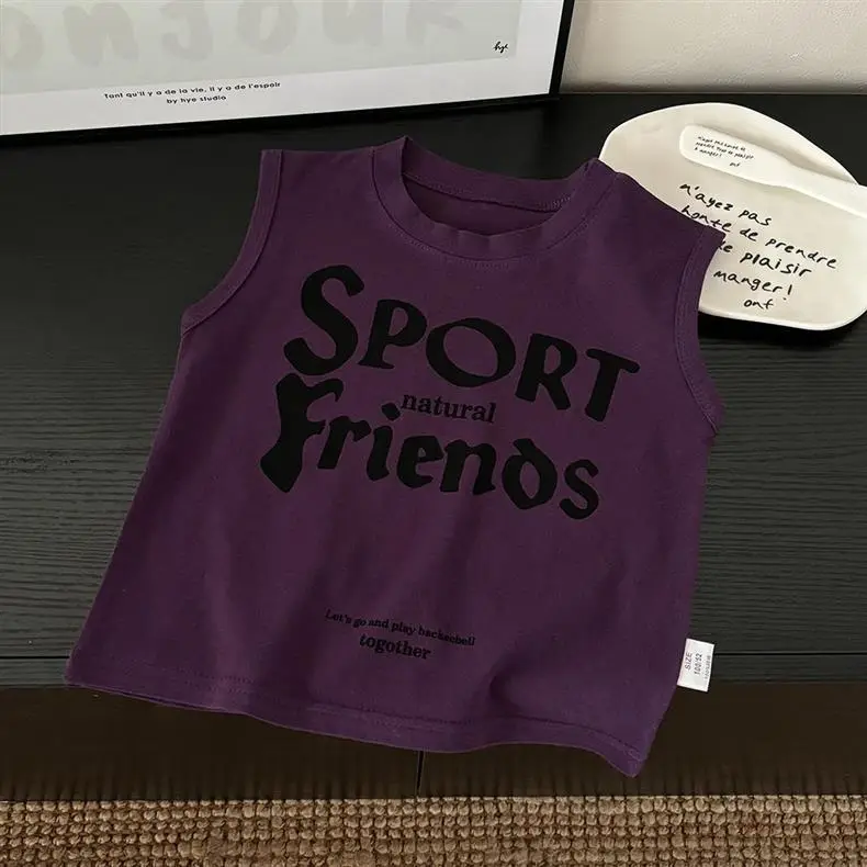 Kids Sporty Blue Sleeveless Vest Small Medium — feature 7
