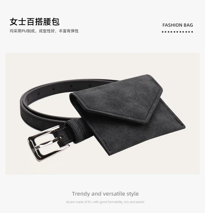 Cross-Border Women's Mini Belt Bag Pink Brown Black — feature 11