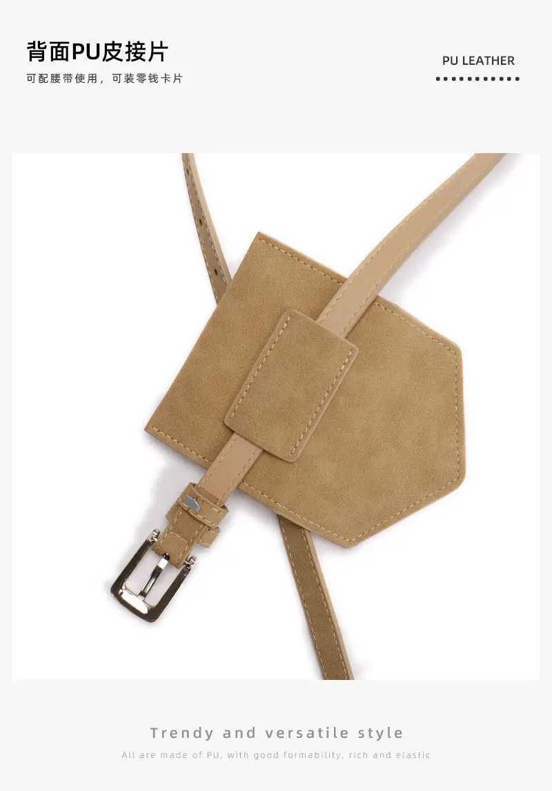 Cross-Border Women's Mini Belt Bag Pink Brown Black — feature 14