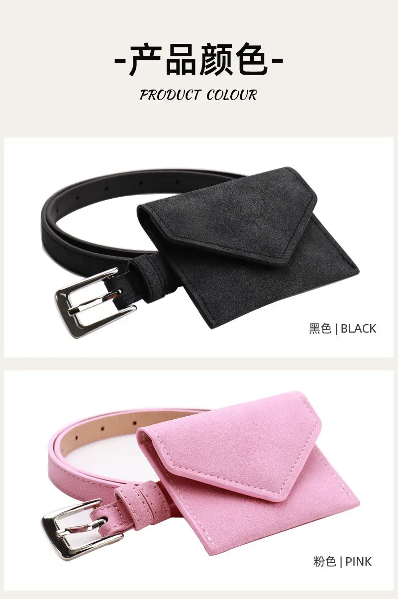 Cross-Border Women's Mini Belt Bag Pink Brown Black — feature 16