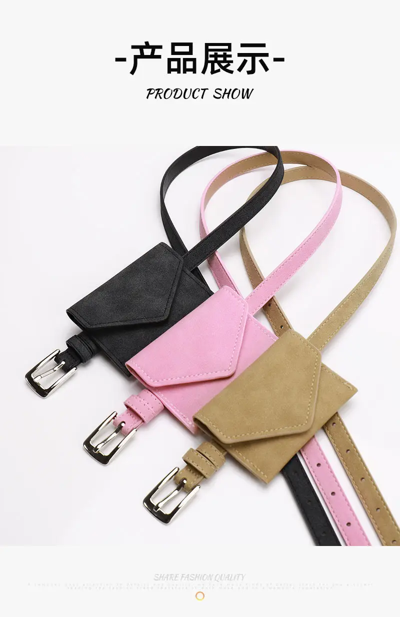 Cross-Border Women's Mini Belt Bag Pink Brown Black — feature 19