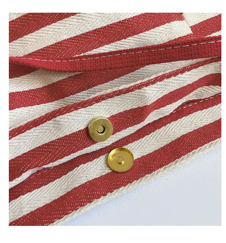 Green Striped Women's Large Capacity Tote Bag — feature 12