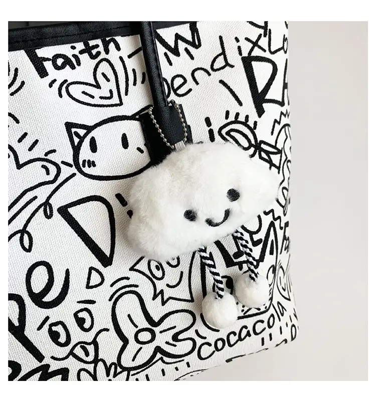 Women Printed Casual Tote Bag with Cat Design — feature 12