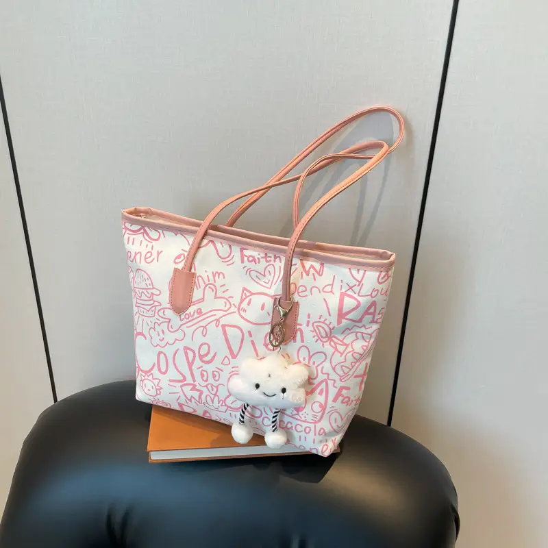Women Printed Casual Tote Bag with Cat Design — feature 21