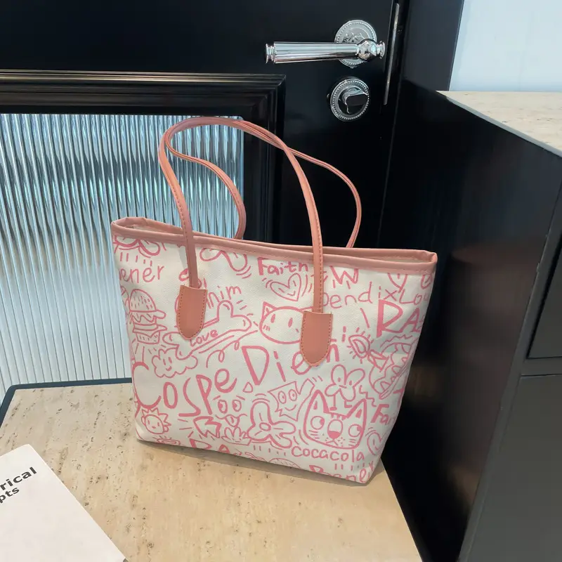 Women Printed Casual Tote Bag with Cat Design — feature 22