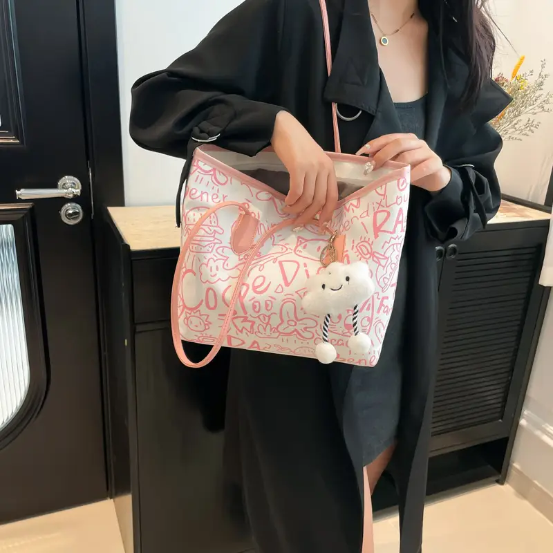 Women Printed Casual Tote Bag with Cat Design — feature 30