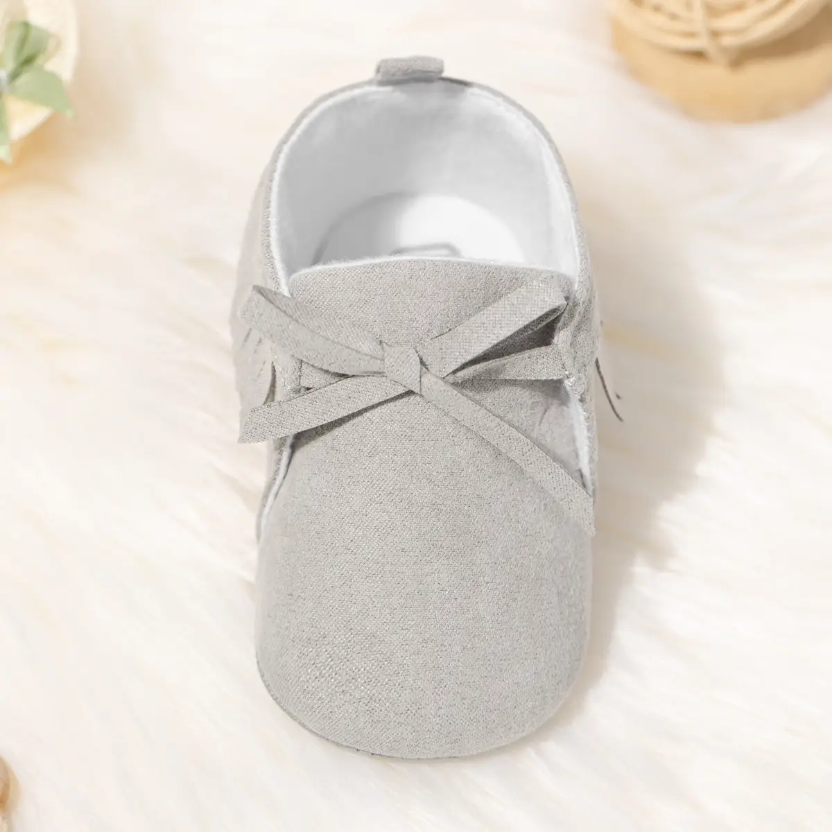 Grey Tassel Soft Sole Baby Shoes for 0-1 Year Old