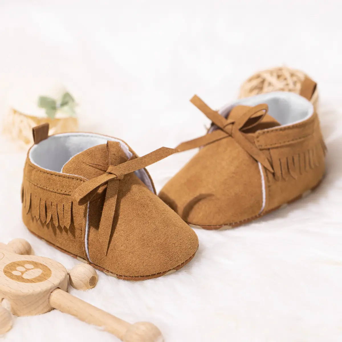 Grey Tassel Soft Sole Baby Shoes for 0-1 Year Old — feature 10