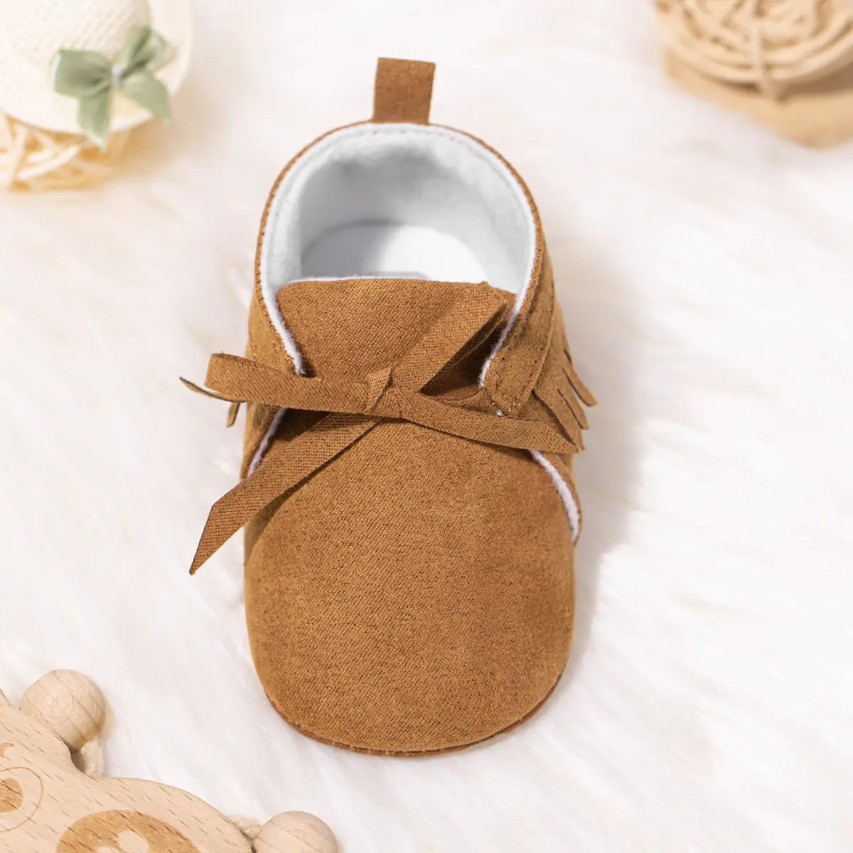 Grey Tassel Soft Sole Baby Shoes for 0-1 Year Old — feature 11