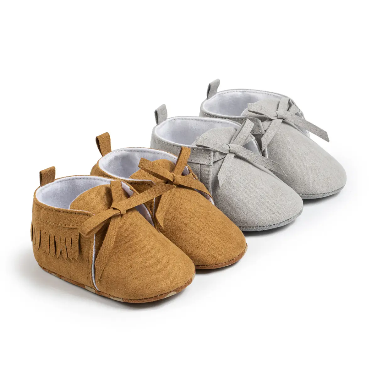 Grey Tassel Soft Sole Baby Shoes for 0-1 Year Old — feature 13
