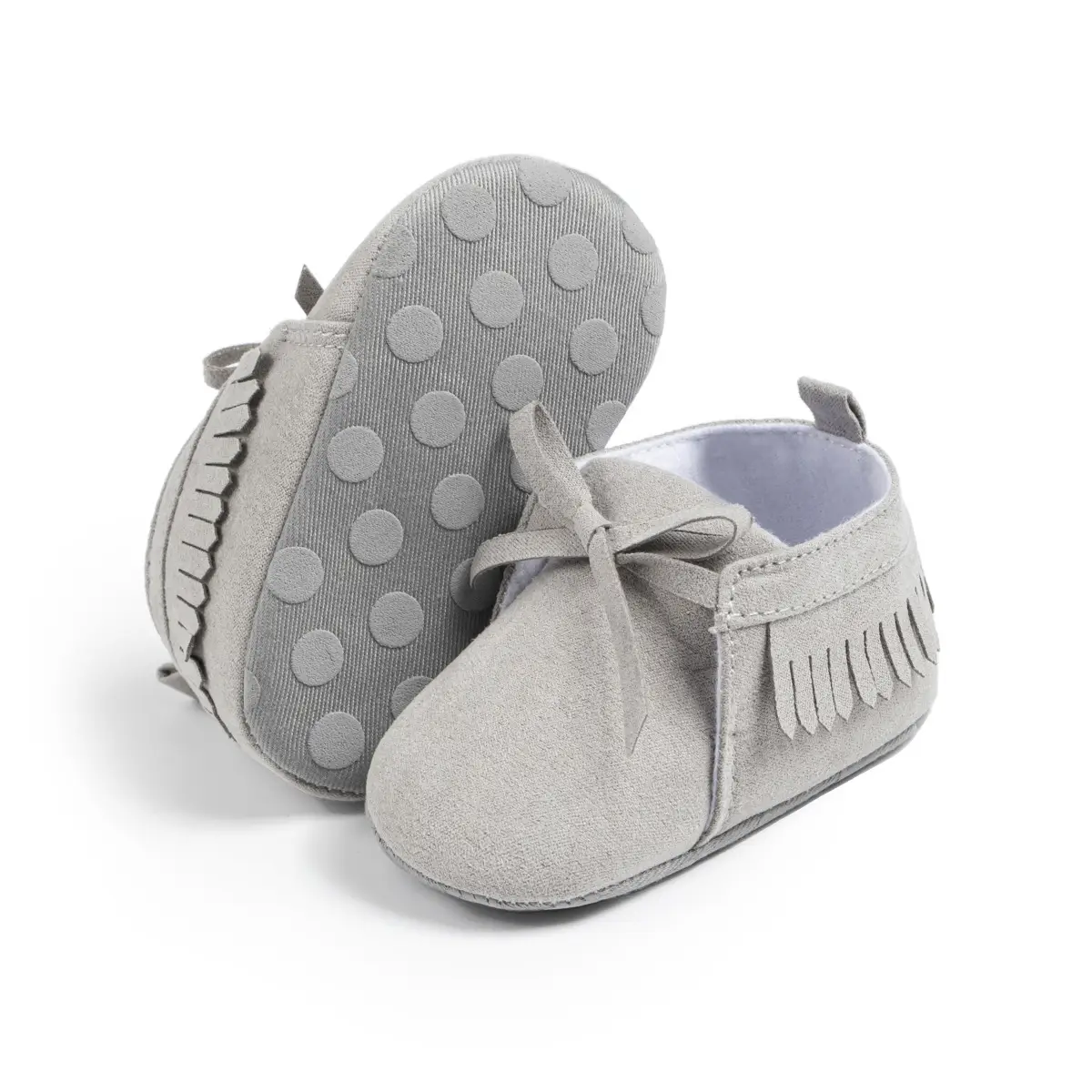 Grey Tassel Soft Sole Baby Shoes for 0-1 Year Old — feature 16