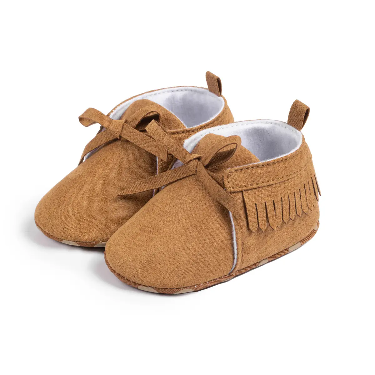 Grey Tassel Soft Sole Baby Shoes for 0-1 Year Old