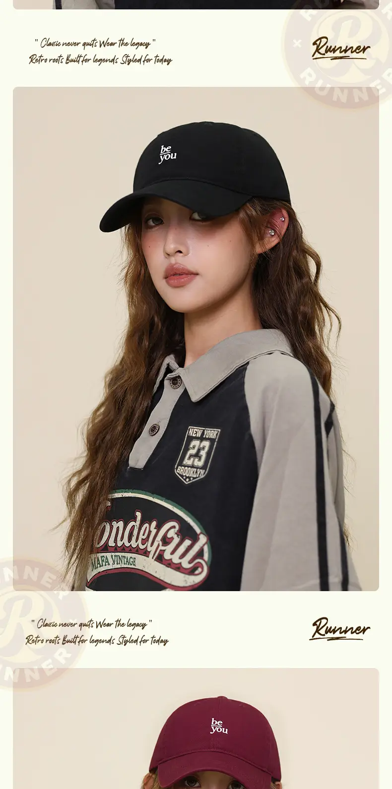 New Ins Red Korean Baseball Cap for Women — feature 11