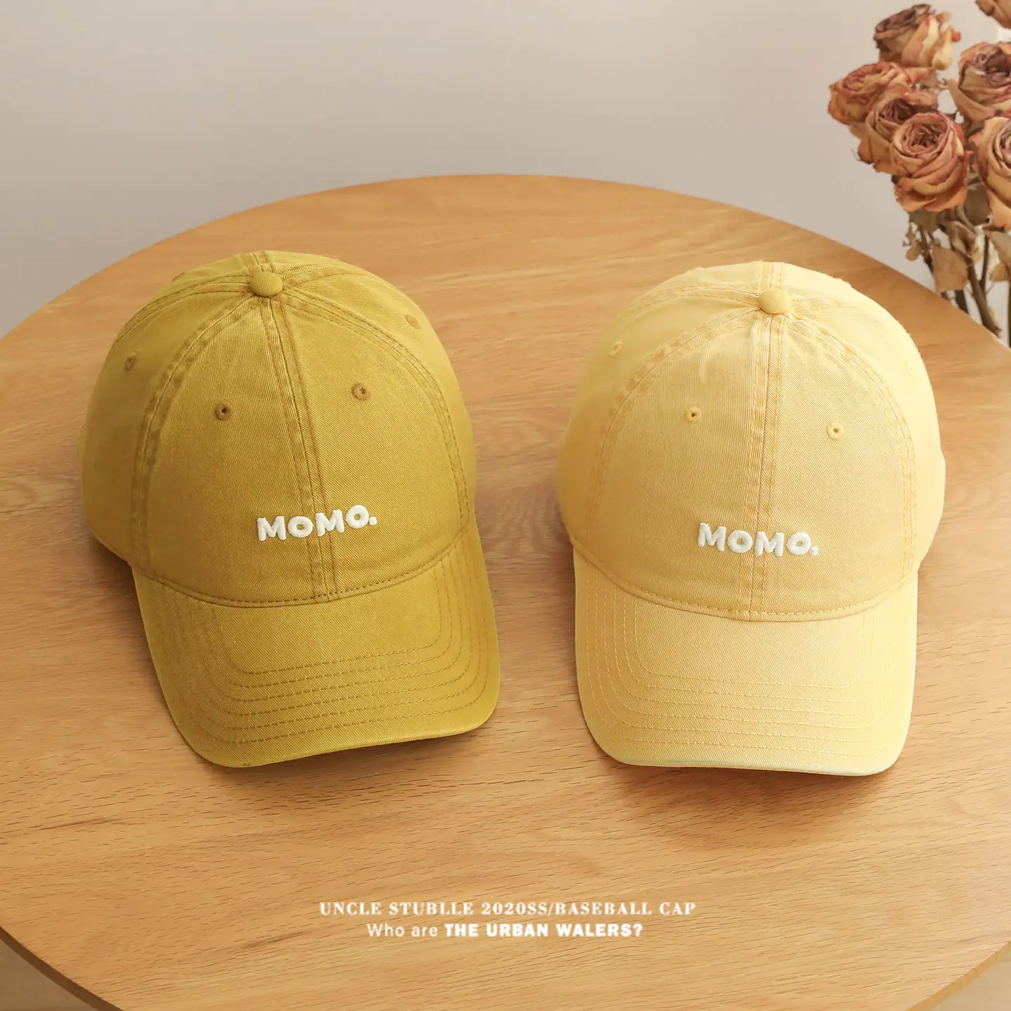 Momo Letter Cap Pure Cotton Sunshade for Men Women