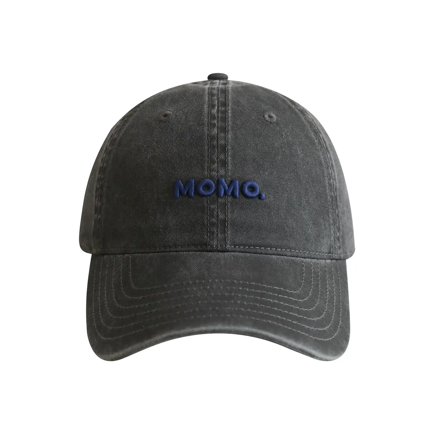 Momo Letter Cap Pure Cotton Sunshade for Men Women