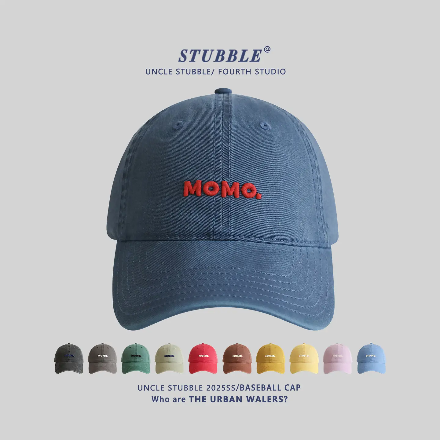 Momo Letter Cap Pure Cotton Sunshade for Men Women — feature 1