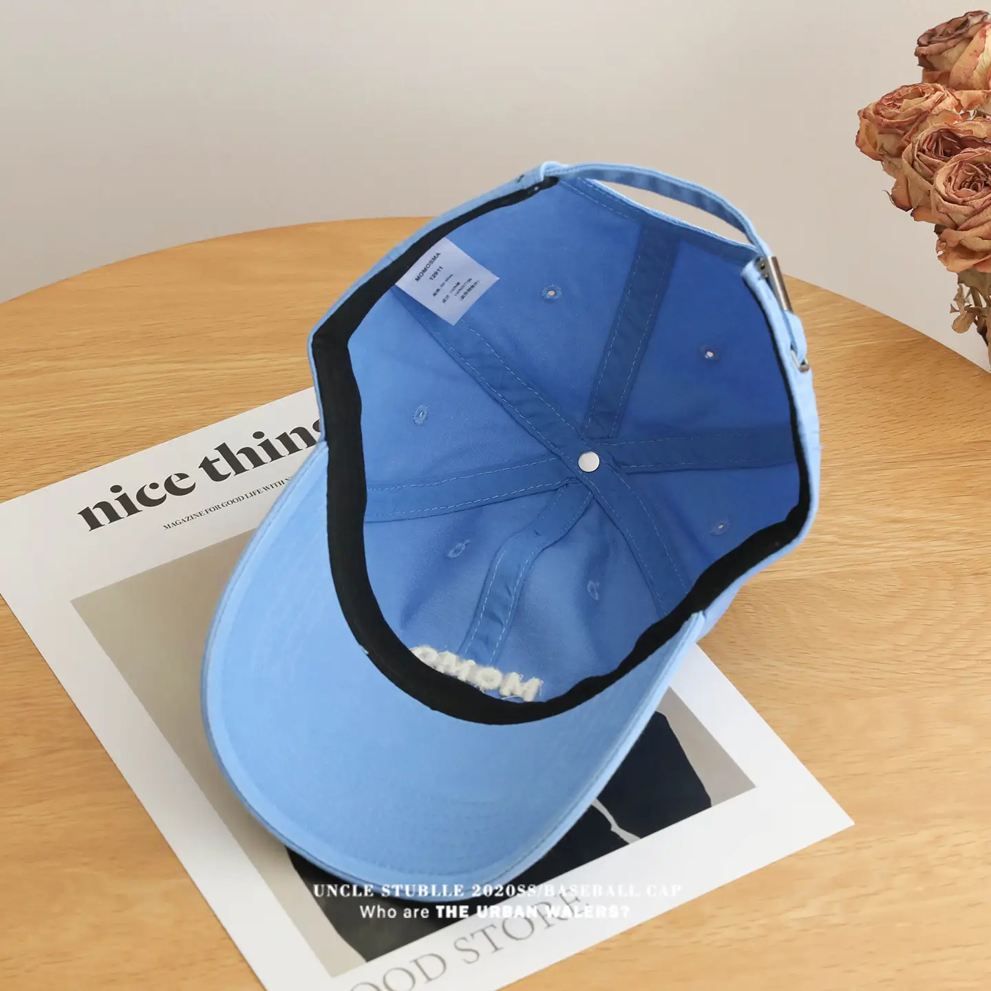 Momo Letter Cap Pure Cotton Sunshade for Men Women — feature 10