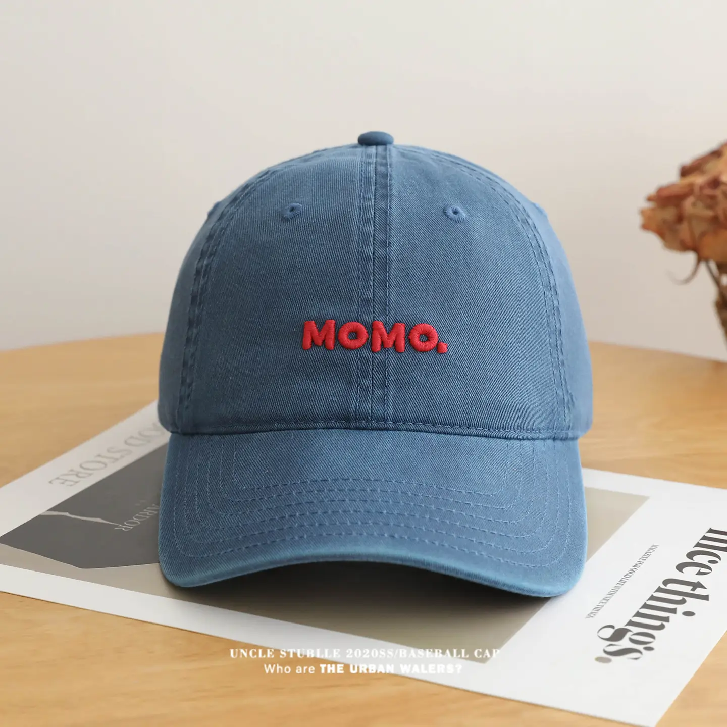 Momo Letter Cap Pure Cotton Sunshade for Men Women — feature 11